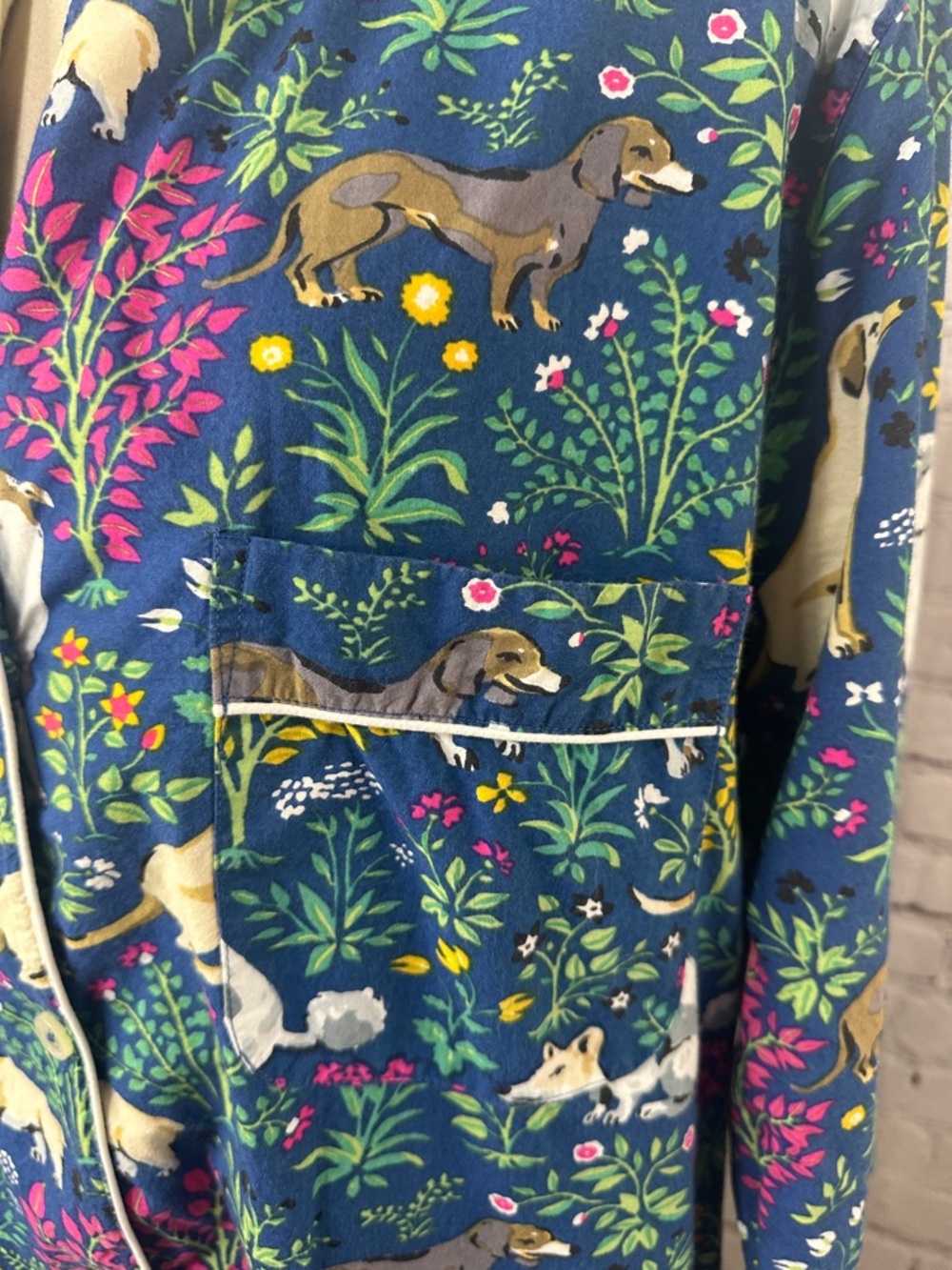 Printfresh Must Love Dogs Woven Cotton Sleep Shirt Pajamas Size Small S - Picture 2 of 7